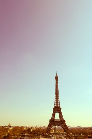 The Eiffel Tower (nickname La dame de fer, the iron lady),The tower has become the most prominent symbol of both Paris and Franceの写真素材