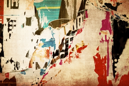 Vintage old posters grunge textures and backgroundsの写真素材