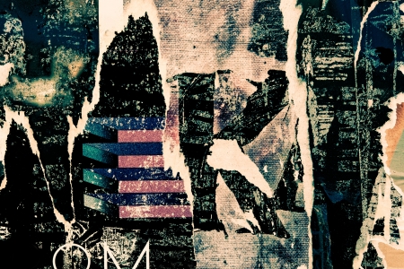 Old posters grunge textures and backgrounds の写真素材