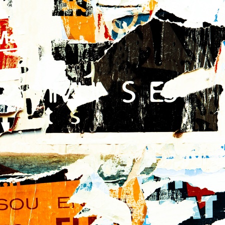 Old posters grunge textures and backgroundsの写真素材