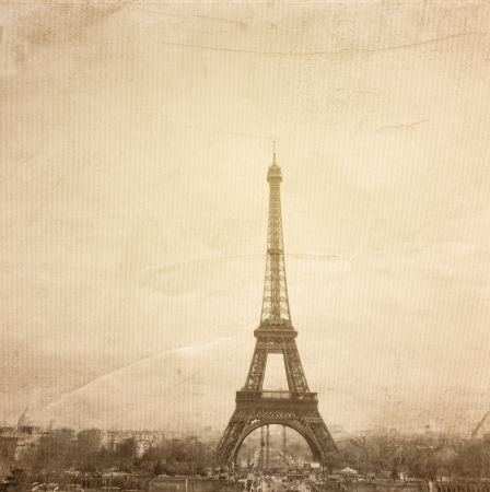 The Eiffel Tower  nickname La dame de fer, the iron lady ,The tower has become the most prominent symbol of both Paris and Franceの写真素材