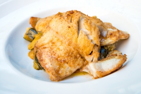 Fine dining cuisine - french dish on the table 
の写真素材