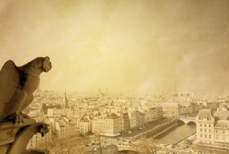 old-fashioned paris france -  with space for text or imageの写真素材