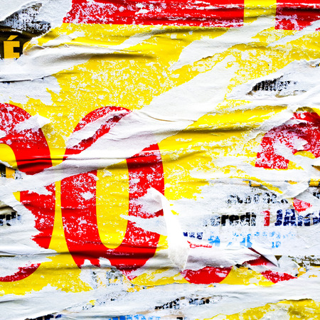 Old posters grunge textures and backgrounds の写真素材