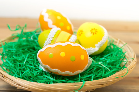 Easter eggs - close-up of colorful easter eggs for your easter design