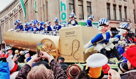 Cologne,North Rhine-March 3   Large parade on the streets more than one million spectators on the streets Carnival parade on March 3, 2014 in Cologne,Germany のeditorial素材