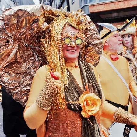 Cologne,North Rhine-March 3   Masked carnival participants more than one million spectators on the streets Carnival parade on March 3, 2014 in Cologne,Germany のeditorial素材