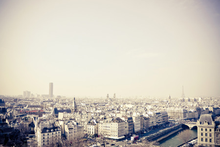 antique city buildings in Paris,France.の写真素材