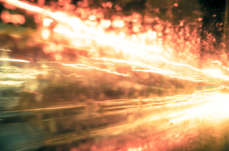 abstract background with bokeh defocused lights and shadow の写真素材