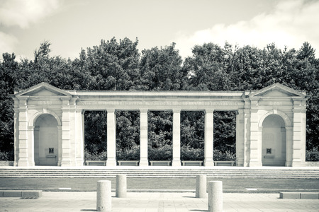 Omaha Beach, Normandy,Ferance - August 9  American War Cemetery on August 9, 2013  American War Cemetery at Omaha Beach, Normandy  Colleville sur Mer   France のeditorial素材