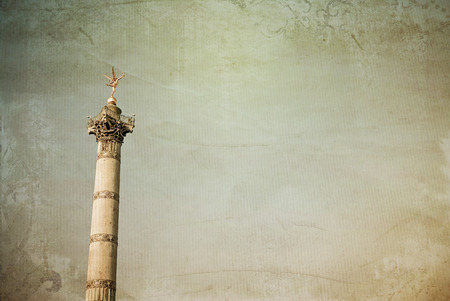 Vintage Place de la Bastille in Paris, Franceの写真素材
