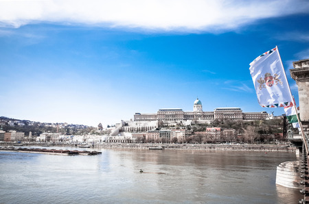 Beautiful view of historic Royal Palace in Budapest, Hungaryのeditorial素材