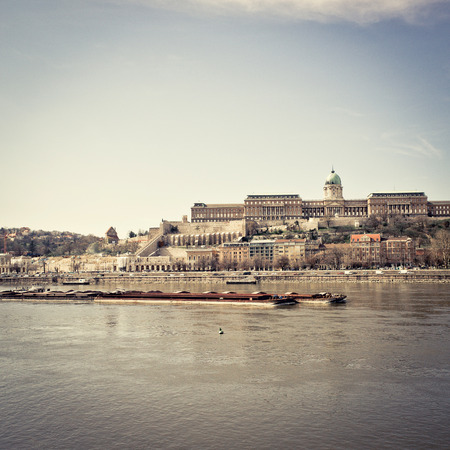 Beautiful view of historic Royal Palace in Budapest, Hungaryのeditorial素材