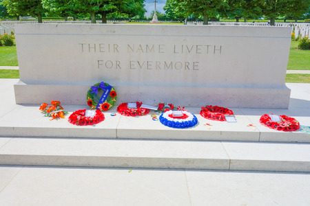Omaha Beach, Normandy,Ferance.- August 9: American War Cemetery on August 9, 2013. American War Cemetery at Omaha Beach, Normandy (Colleville-sur-Mer ) France.のeditorial素材