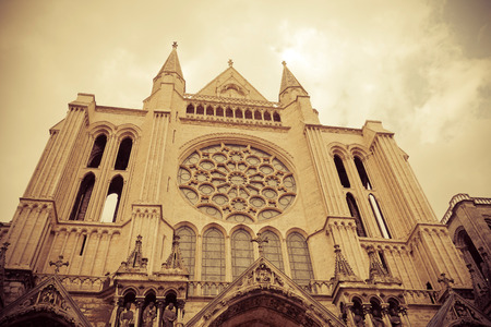 antique church building in France,Europeの写真素材