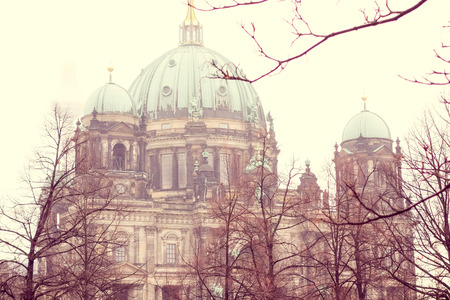 Berlin Cathedral Church. German Berliner Dom. A famous landmarkの写真素材
