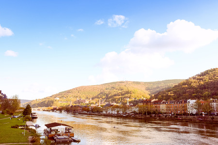 view to old town of Heidelberg, Germany の写真素材