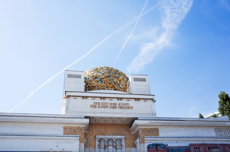 VIENNA, AUSTRIA-July 4 : Vienna Secession Building was formed in 1897 by a group of Austrian artists. Vienna Secession on July 3, 2014.Vienna, Austriaのeditorial素材