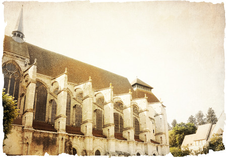 antique church building in Europeの写真素材