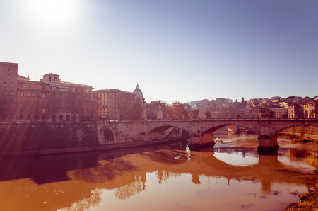 Beautiful street view of old town in Rome, ITALYのeditorial素材