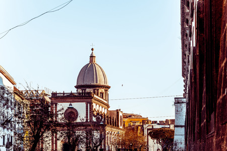 San Francesco di Paola, Plebiscito Square in Naples, Italyの写真素材