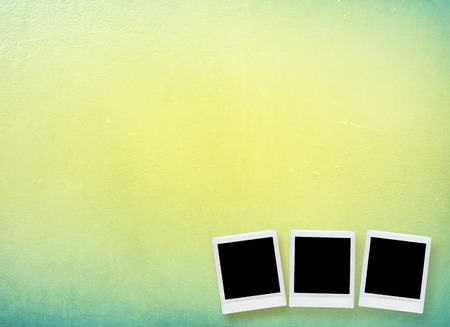 Blank photo frame with textured grunge backgroundの写真素材