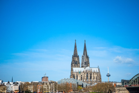 view of Gothic Cathedral in Cologne, Germany.の写真素材