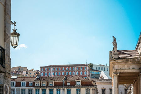 Beautiful street view of historic architectural in Lisbon, Portugal, Europe.の写真素材