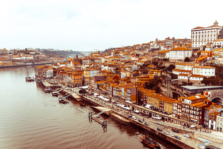old town of Porto and river, Portugalの写真素材