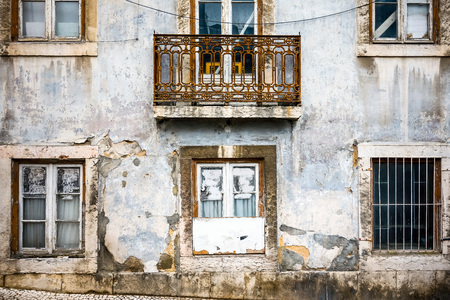 Beautiful street view of historic architectural in Lisbon, Portugal, Europe