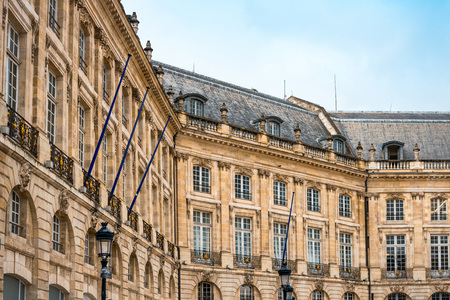 Street view of old town in bordeaux city, France Europeの写真素材
