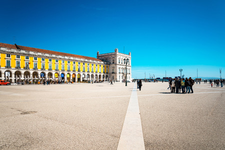 Lisbon, Portugal - March 10, 2016 : Old Town Lisbon. street view of typical houses in Lisbon, Portugal, Europeのeditorial素材