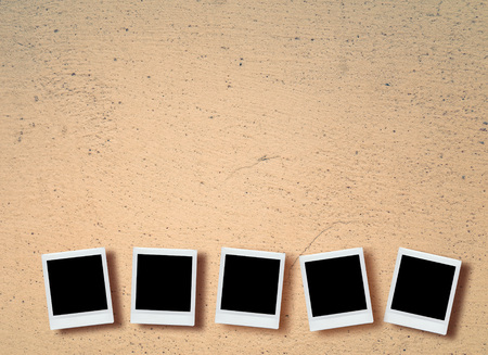 vintage instant photo with grunge backgroundの写真素材