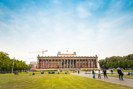 BERLIN, GERMANY- May 18: Traditional old buildings. Beautiful street view of Traditional old buildings in Berlin on May 18, 2016. BERLIN, Germany.のeditorial素材