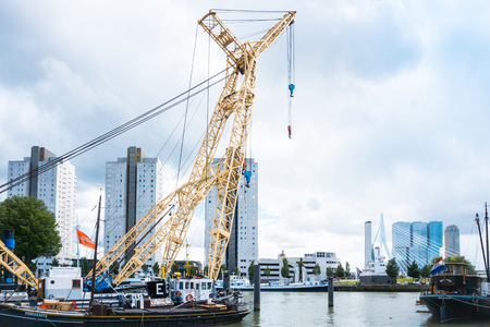 ROTTERDAM, Netherlands - August 10 : Street view of Port of Rotterdam, the nickname Gateway to...
