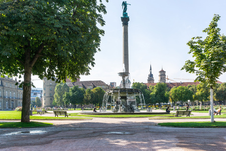 STUTTGART, GERMANY - September 15, 2016: Schlossplatz is the largest square in the center of Stuttgart, GERMANYのeditorial素材