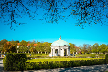 MUNICH, GERMANY-April 29: Street view of Tourists on foot Street in Downtown Munich on April 29 , 2016, in Munich, Germany.のeditorial素材