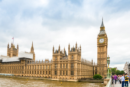 LONDON, UNITED KINGDOM - June 21, 2016. Street view of Traditional Big Ben in London, United Kingdomのeditorial素材