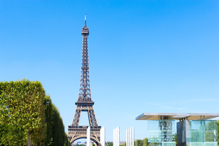 PARIS, FRANCE - August 15, 2016 : Eiffel Tower, nickname La dame de fer, the iron lady, The tower...
