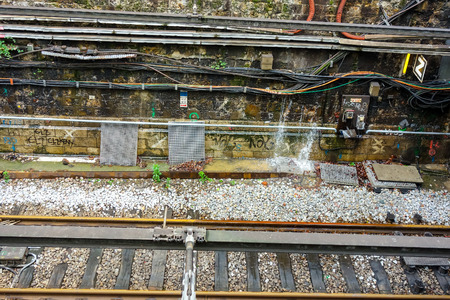 PARIS, FRANCE - June 4, 2016 : The worst floods in a century have hit Paris, with the Seine continue to rise at a peak of 6,5 meter. Paris, Franceのeditorial素材