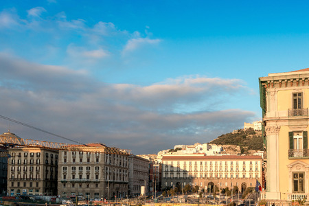 NAPLES, ITALY - January 22, 2016 : Street view of old town in Naples city. January 22, 2016, Naples, Italyのeditorial素材