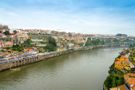 PORTO, PORTUGAL - February 23, 2016. Street view of old town Porto, Portugal, Europe, is the second largest city in Portugal, has a population of 1.4 million.のeditorial素材