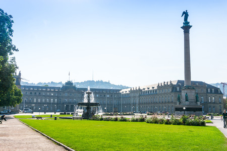 STUTTGART, GERMANY - September 15, 2016: Schlossplatz is the largest square in the center of Stuttgart, GERMANYのeditorial素材
