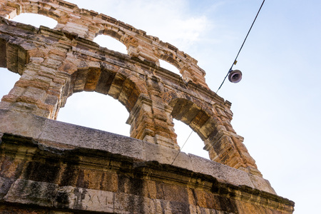 Beautiful street view of  Verona center which is a world heritage site