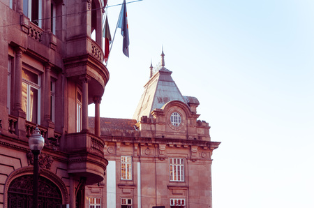 Street view of old town Porto, Portugal, Europeの写真素材