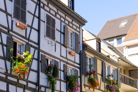 Beautiful view of ancient buildings at Strasbourg, Alsace, Franceの写真素材