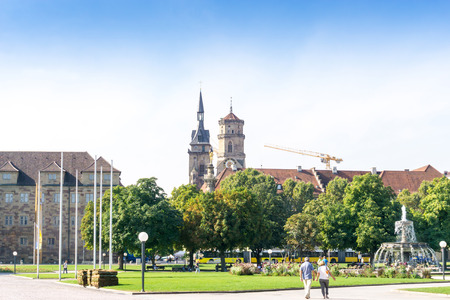 STUTTGART, GERMANY - September 15, 2016: Schlossplatz is the largest square in the center of Stuttgart, GERMANYのeditorial素材