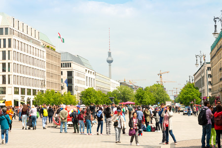 BERLIN, GERMANY- May 18, 2016: Tv tower or Fersehturm in Berlin on May 18, 2016. BERLIN, Germany.のeditorial素材
