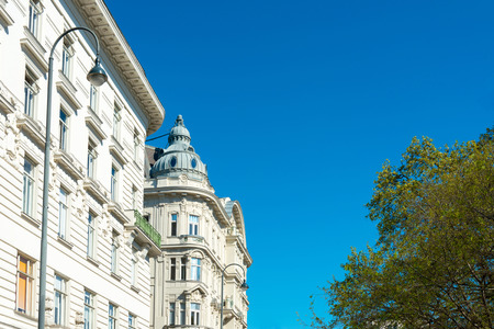 Viennese Classical style building, Austria, Europeの写真素材