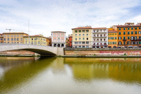 PISA, ITALY - July 24, 2016. street view of Old Town Pisa Tuscany, Italy, Europe, is a city in Tuscany, Central Italy, around 200,000 with the metropolitan area.の写真素材